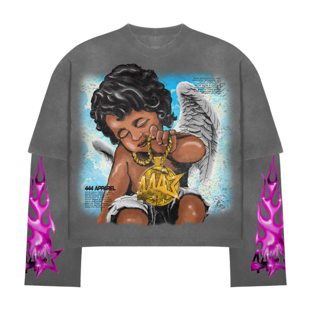 baby angel shirt (pink flame)